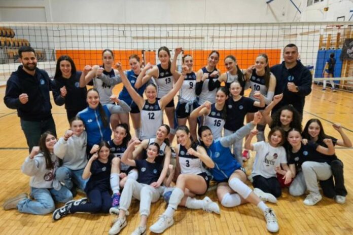 Buducnost and Albatros volleyball teams in the EPCG Super League semifinals