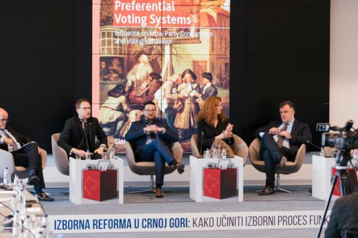 The electoral system in Montenegro should be adjusted so that each voter can use up to five preferential votes.