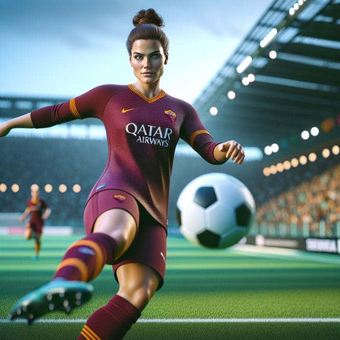 Nikoleta Perović in a Roma jersey