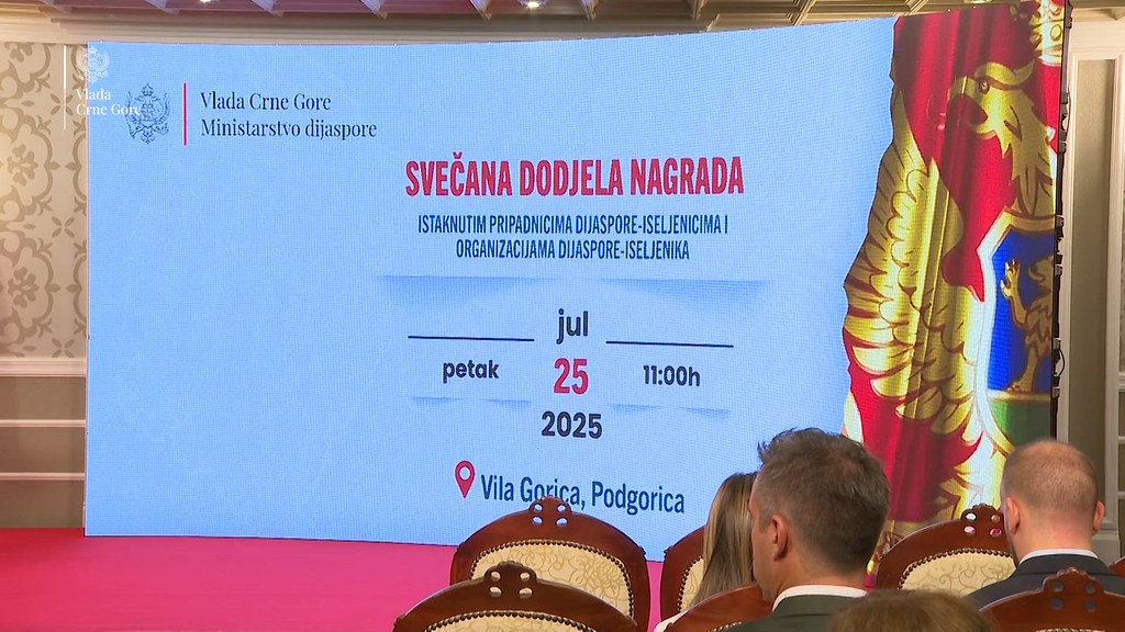 Svečana dodjela nagrada i priznanja istaknutim pripadnicima dijaspore – iseljenicima i organizacijama dijaspore – iseljenika - kadrovi